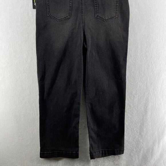 Art Class Girlfriend Overall Bib Girls L Black Denim Overalls With Front Zipper - Picture 12 of 13